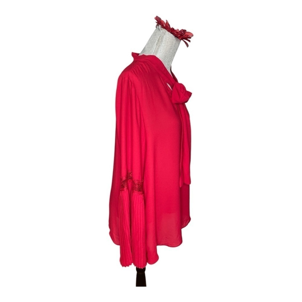 Cato Est. 1946 Red Bow Drop and accordion bell sleeves
Blouse/ Top Size L - Picture 3 of 13